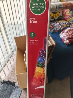 Furniture, Rainbow Christmas 4ft tree