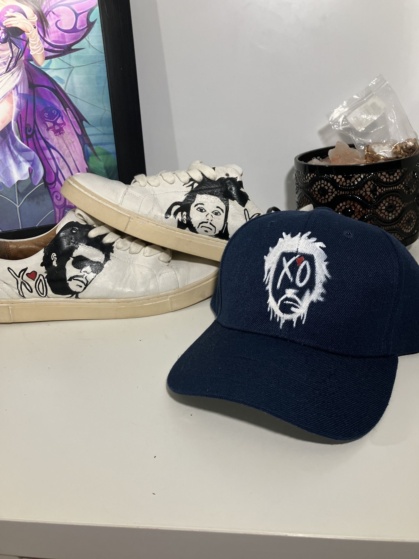 Frye Ivy Low Lace 8.5M, The Weeknd Custom Shoes, Abel Tesafaye XO Tour , White Shoe