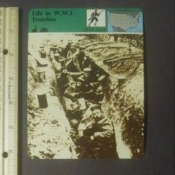 1979 Panarizon Life In The Trenches German Warfare World War 1 WW1 1914 1918 Photo Large Over-sized Card HTF Collectible Vintage Italy Military Army 