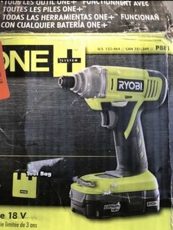 Ryobi P881 18v One+ Lithium-ion Impact Driver Kit