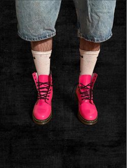 Hot pink Dr. Martens 1460 boots brand new