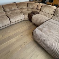 Large Sectional Corduroy Sofa 