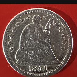 1851-O Seated Liberty 90% Silver Dime.