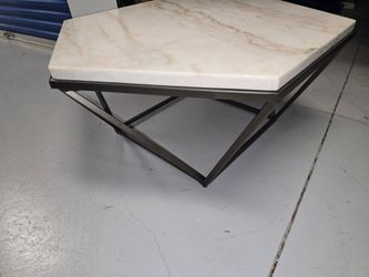 Steve Silver Corvus 36” Hexagonal Shape marble top cocktail table
