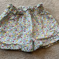 LITTLE ENGLISH Girls Floral Shorts Size 6