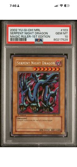 2002 Serpent Night Dragon MRL-103 Magic Ruler 1st Ed PSA 10 Holo