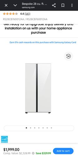 4 month old AI Bespoke Samsung Fridge Priced to sell TODAY