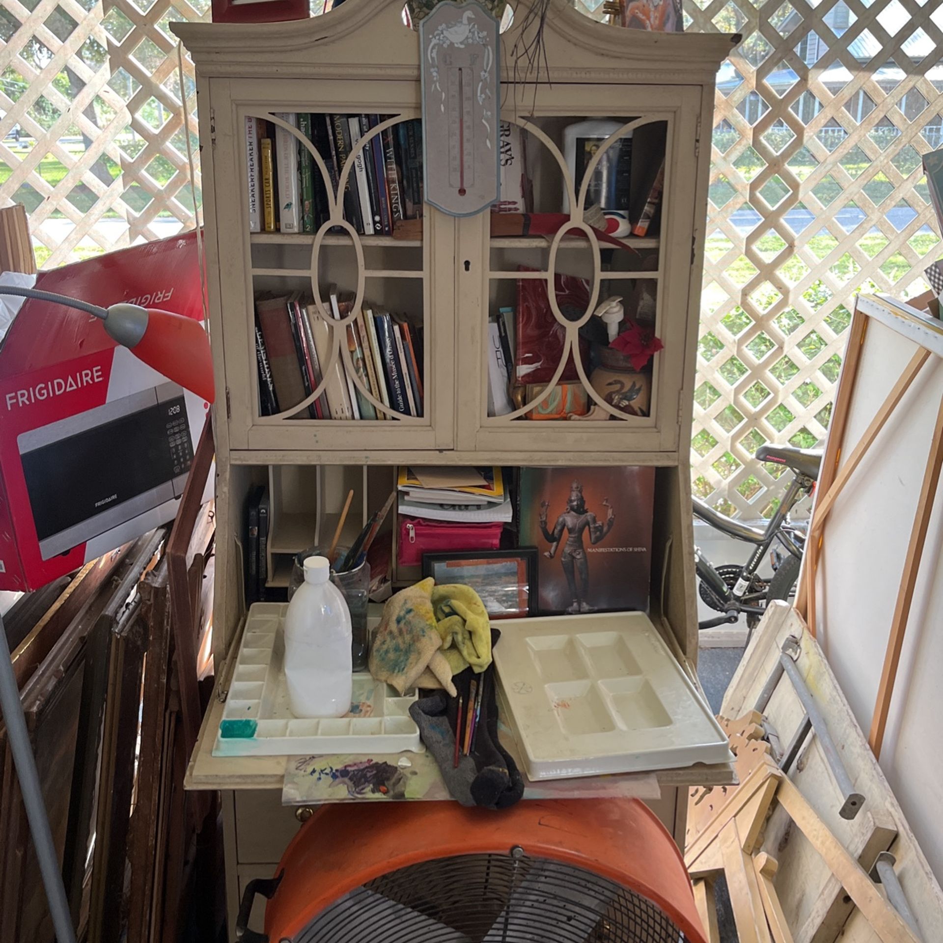 Antique Mail Desk Cabinet 