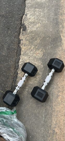 75 lb Rubber Hex Dumbbell Pair