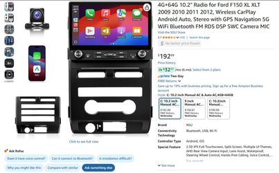Smart Car Stereo Ford F150 XL XLT 2009-2012,