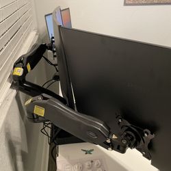 Dual Monitor Stand. Adjustable Spring. Monitor Desk Mount