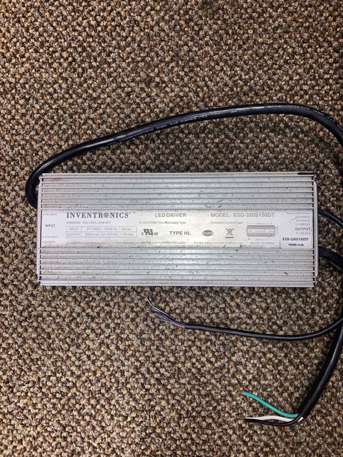 Inventronics ESD-320S150DT LED Power Supply Driver