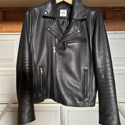 Men’s GAP Leather Moto Jacket (XS)