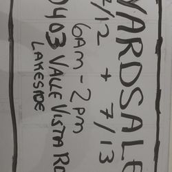 Yard Sale  7/12 & 7/13