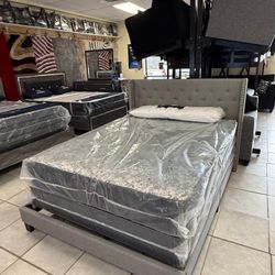 Queen Bed Frame With Mattress $599 Free Delivery With In 5 Miles 🔥🔥🔥