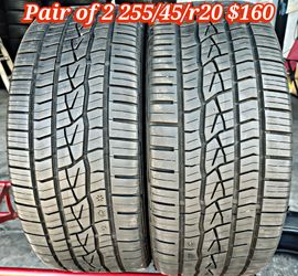 Pair of 2 continental tires 255/45/r20 ‼️ free instalation and balance ‼️