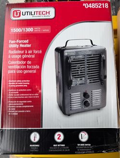 Utilitech 1500-Watt Fan Utility Indoor Electric Space Heater Thermostat New