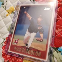 Cleveland Indians Bartolo Colon Topps Rookie Baseball Card 
