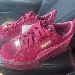 Puma Red Velvet Shoes