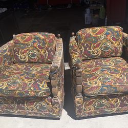 1970 's Set Of 2 Chairs 