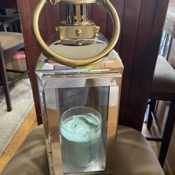 Lantern Brass Chrome Glass