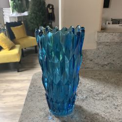 Cute Blue Palamain Glass Vase
