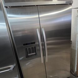48" KITCHENAID BUILT IN STAINLESS STEEL REFRIGERATOR 