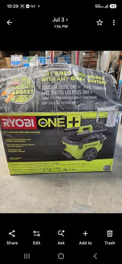 Ryobi P770 18V 6 Gal. Cordless Wet/Dry Vacuum