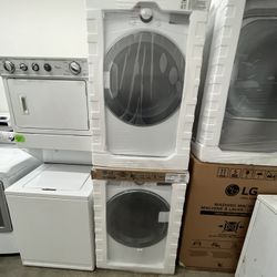 LG NEW IN BOX WASHER AND ELECTRIC DRYER