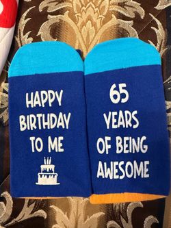 HAPPY 65th BIRTHDAY SOCKS
