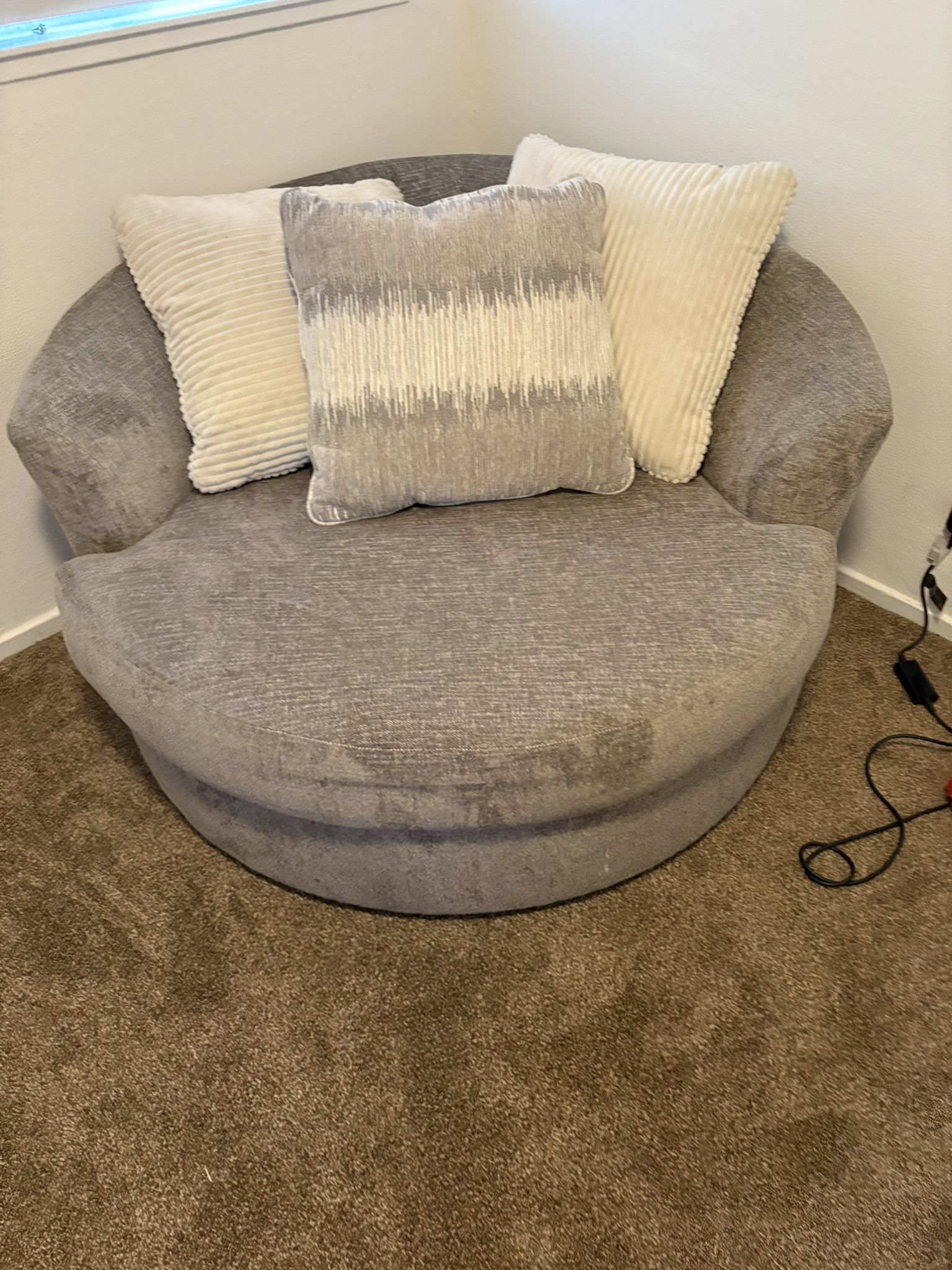 Grey Swivel Couch