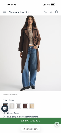 Brown rain coat