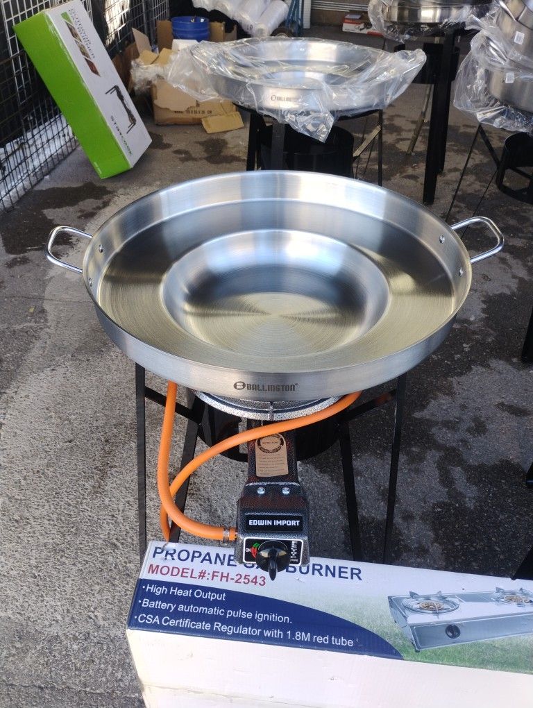 Stainless Steel Disk Tall Stand And Burner Must Go Before 530pm