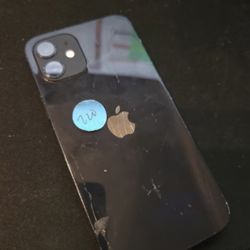 Apple iPhone 12 - 64 GB - Black (Unlocked) Cracked  Please Read Description 