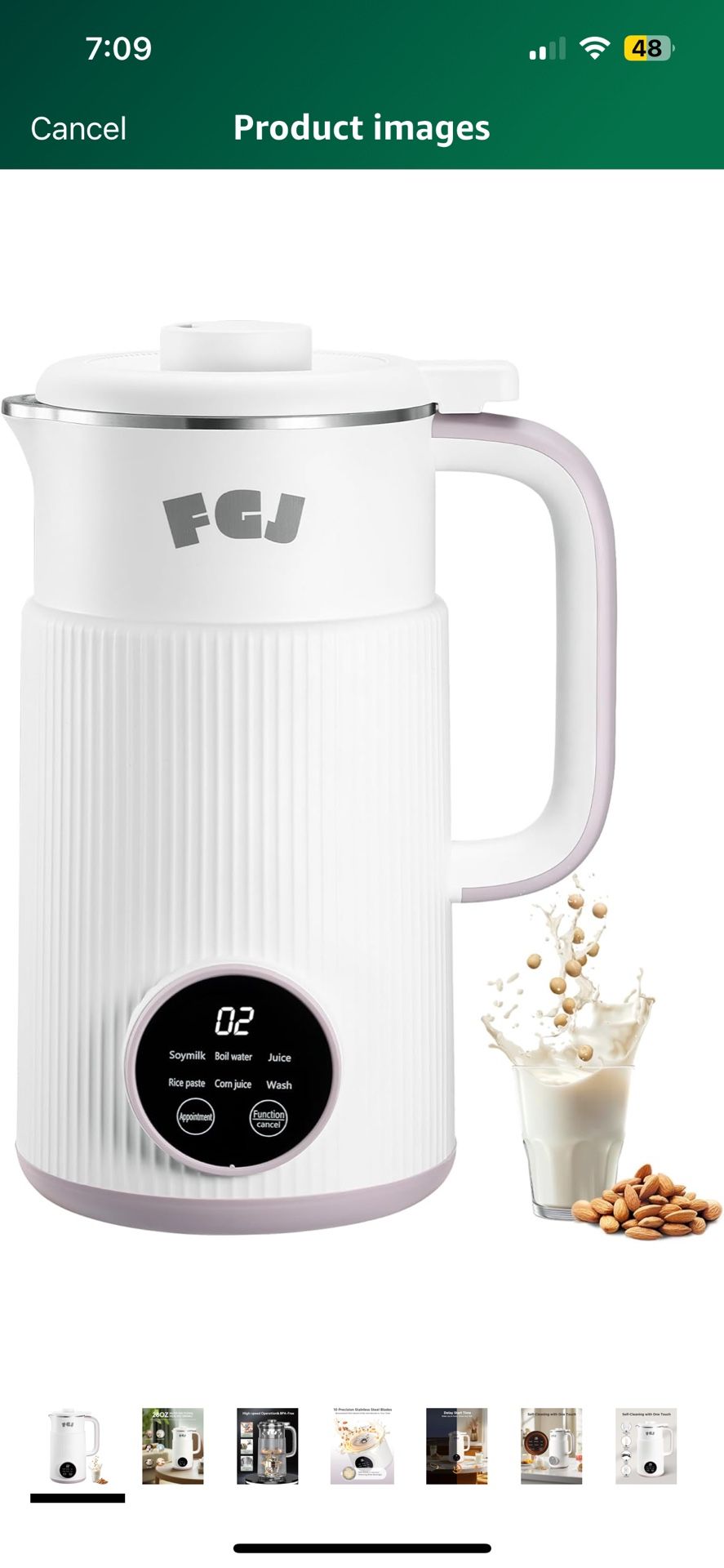 Nut Milk Maker Machine 28OZ, 6 in 1 Soy Milk Maker Blender, Stainless Steel Blenders for Oat, Almond, Plant Based Milk, Automatic Soybean Machine With