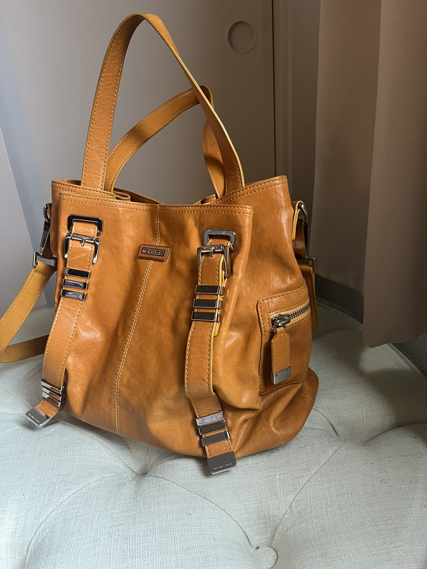 Michael Kors- Beautifully Made Large Tan Leather Bag