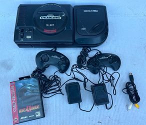 Sega CD Model 2 II Console Genesis Bundle Consoles w Controller - Working