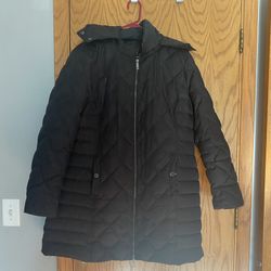 Kenneth Cole Faux Fur Womens Long Coat