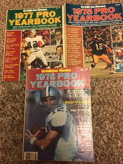 1975, 1977, 1978 Gridiron New Pro Yearbooks