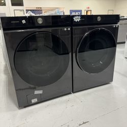 XL Black Bespoke Washer Dryer Set NEW 