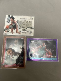 Numbered basketball cards