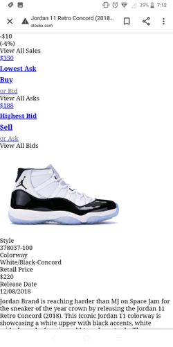 Jordans 11 Retro Concord