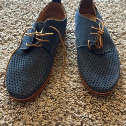 Men’s Blue Suede Dress Shoes – Size 8 (Brand New) Display pice