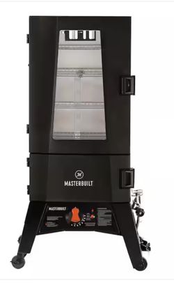 40 in. ThermoTemp XL Propane Smoker with Window in Black