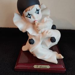 Baby Pierrot Porcelain Armani Figure Statue Signed Italy