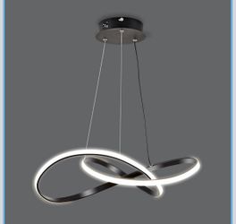 Modern LED Pendant Light, Black, 4000K Neutral Light