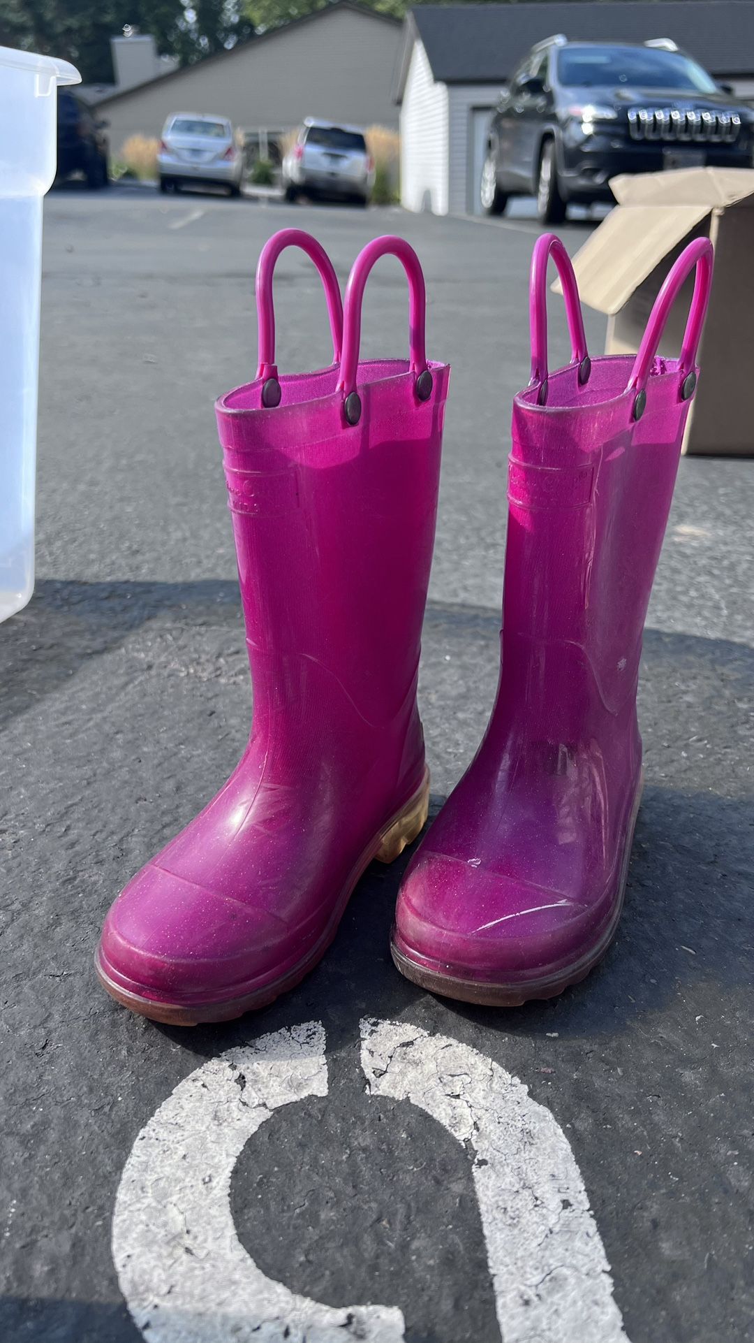 Light Up Boots Size 8 Kids!!!