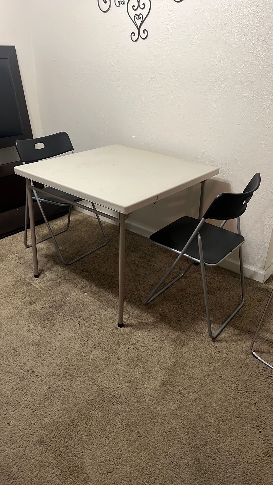 Folding Table With 2 Chairs