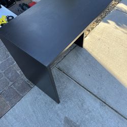 Black / Brown Wooden Side Desk 