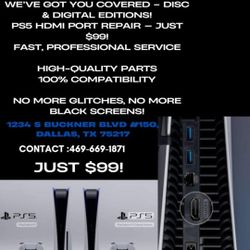 PS5 HDMI Port Repairs - No Signal No Problem! We've Got You Covered - For Just $99